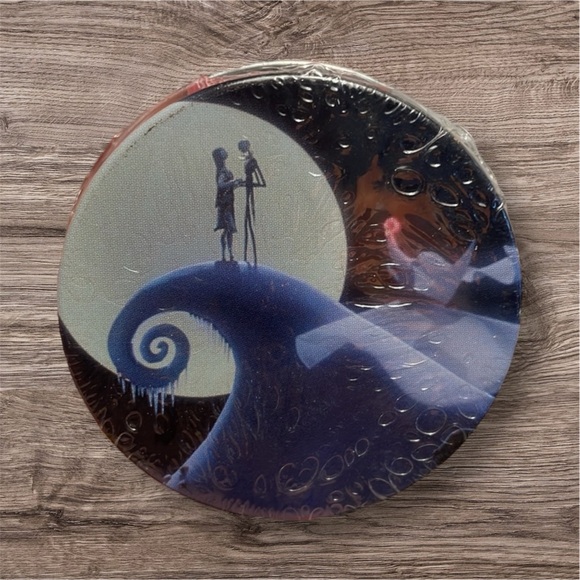 Nightmare Before Christmas Silver post earrings and necklace set Jack Skeleton - Picture 3 of 3